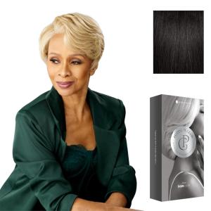 imageSensationnel Platinum Glow 13X6 Wig  Beline Lacefrontal Glueless human hair blend Preplucked Hairline 1 JETBLACK1B OFFBLACK