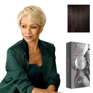 imageSensationnel Platinum Glow 13X6 Wig  Beline Lacefrontal Glueless human hair blend Preplucked Hairline 1 JETBLACK2 DARKBROWN