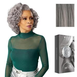 imageSensationnel Platinum Glow 13X6 Wig  Evine Lacefrontal Glueless human hair blend Preplucked Hairline 1 JETBLACKSILVERSTORM