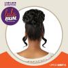 imageSensationnel Lulu bun updo hairextensions  unit 3 synthetic 3x35 hd lace parting quick and easy wear hair wig piece 1B OFFBLACKF1B350