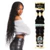 imageSensationnel Empire bulk braiding  wet and wavy deep 18 inch human hair braids for knotless boho box or curly loose wave styles  2 pack 18 inch 2 DARKBROWN