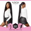 imageSensationnel Vice bundles weaving  deep twist 36 inch synthetic virgin hair dupe weave bundle hair sew in and pony tail long length 1 pack 613 BLONDE30 LIGHTAUBURN