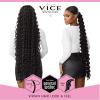 imageSensationnel Vice bundles weaving  deep twist 36 inch synthetic virgin hair dupe weave bundle hair sew in and pony tail long length 1 pack 613 BLONDEBG BURGANDY