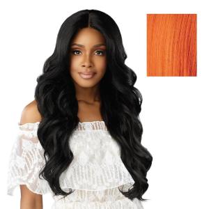 imageSensationnel Dashly Lace Front Wig  Unit 55 Hand Tied Laceparting Ear to Ear Synthetic 1 JETBLACKGINGERCOPPER