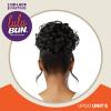 imageSensationnel Lulu Bun Updo Hairextensions  Unit 6 Synthetic 3x35 HD Lace Parting Quick and Easy Wear Hair Wig Piece 1 JETBLACKF1BBG