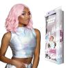 imageSensationnel ShearMuse Crystal Cloud Lace Wigs  Lustra Wide 5 Inch Deep Parting Synthetic Preplucked Hairline Glueless Lacefront CORALPINKSUGARRUSH