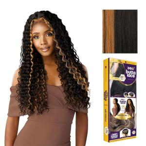imageSensationnel Butta 360 Lace Wig  Unit 11 Wider Parting Glueless Synthetic Preplucked Hairline 1 JETBLACKHALOBLOCKALMOND