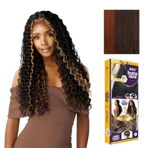 imageSensationnel Butta 360 Lace Wig  Unit 11 Wider Parting Glueless Synthetic Preplucked Hairline 1 JETBLACKHALOBLOCKCINNAMON