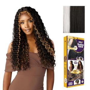 imageSensationnel Butta 360 Lace Wig  Unit 11 Wider Parting Glueless Synthetic Preplucked Hairline 1 JETBLACKHALOBLOCKPLATINUM