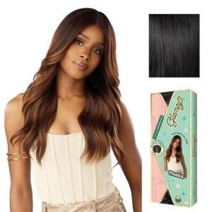 imageSensationnel Glamzy Lace Part Wig  Thalia Glueless Hand Tied Wider V Parting Synthetic Hair 1 JETBLACK1 JETBLACK