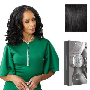 imageSensationnel Platinum Glow 13X6 Wig  Coraline Lacefrontal Glueless human hair blend Preplucked Hairline 1 JETBLACK1 JETBLACK