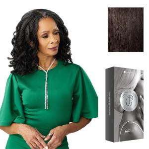 imageSensationnel Platinum Glow 13X6 Wig  Coraline Lacefrontal Glueless human hair blend Preplucked Hairline 1 JETBLACK2 DARKBROWN