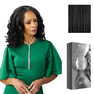 imageSensationnel Platinum Glow 13X6 Wig  Coraline Lacefrontal Glueless human hair blend Preplucked Hairline 1 JETBLACKSLATEGRAY