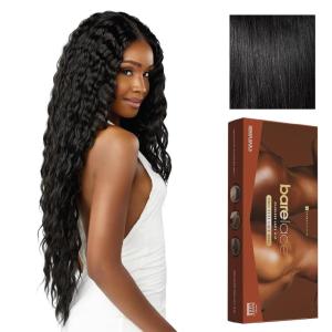 imageSensationnel Bare Lace Fulllace Wig  Unit 6 Human Hair Blend All Lacefrontal Glueless Synthetic 180 Degree Preplucked Hairline 1 JETBLACK1 JETBLACK