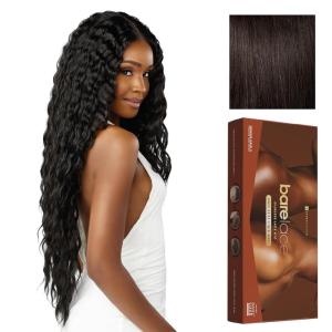 imageSensationnel Bare Lace Fulllace Wig  Unit 6 Human Hair Blend All Lacefrontal Glueless Synthetic 180 Degree Preplucked Hairline 1 JETBLACK2 DARKBROWN