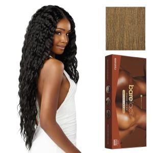 imageSensationnel Bare Lace Fulllace Wig  Unit 6 Human Hair Blend All Lacefrontal Glueless Synthetic 180 Degree Preplucked Hairline 1 JETBLACKMOCHABROWN