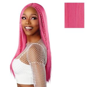 imageSensationnel Shearmuse Festigal Lacewig  Diamond Gal Glueless Ypart Laceparting Hand Tied Ready to Wear Synthetic Prestyled Units BARBIEPINKBARBIEPINK