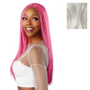 imageSensationnel Shearmuse Festigal Lacewig  Diamond Gal Glueless Ypart Laceparting Hand Tied Ready to Wear Synthetic Prestyled Units BARBIEPINKICYBLONDE