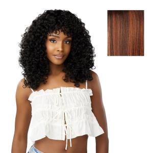 imageSensationnel Dashly Wig  Unit 27 Non Lace Cap Ready to Wear Synthetic 1B OFFBLACKBALAYAGECOPPER