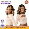 imageSensationnel Curls Kinksandco Kinkyedges Wig  Kinky Barrel Curl 14 Inch 13X6 Lace Frontal Natural Kinkytexture Edged Hairline for Natural 3C to 4C Hair Textures 1 JETBLACK2 DARKBROWN
