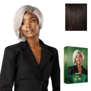 imageSensationnel Chicbob Lace Frontwig  Bob Unit 9 Face Framing Glueless Wig Wide 5 Inch Deep Part Synthetic Preplucked Hairline 1 JETBLACK2 DARKBROWN