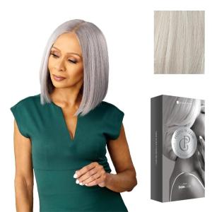 imageSensationnel Platinum Glow 13X6 Wig  Amandine Lace frontal Glueless human hair blend Preplucked Hairline 1 JETBLACKICYPEARL