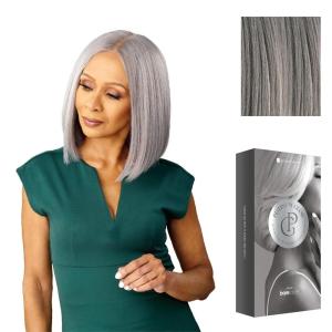 imageSensationnel Platinum Glow 13X6 Wig  Amandine Lace frontal Glueless human hair blend Preplucked Hairline 1 JETBLACKSILVERSTORM
