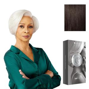 imageSensationnel Platinum Glow 13X6 Wig  Catherine Lacefrontal Glueless human hair blend Preplucked Hairline 1 JETBLACK2 DARKBROWN