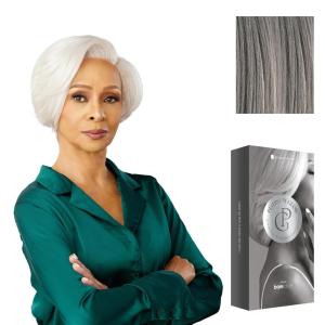 imageSensationnel Platinum Glow 13X6 Wig  Catherine Lacefrontal Glueless human hair blend Preplucked Hairline 1 JETBLACKSILVERSTORM