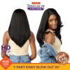 imageSensationnel Curls Kinks and Co Kinkyedges Wig  Kinky Blow Out 20 Inch Y Part Lace Natural Kinky Edge textured Hairline for Natural 3B to 4C Hair Textures 1 JETBLACKF1B30