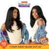 imageSensationnel Curls Kinks and Co Kinkyedges Wig  Kinky Blow Out 20 Inch Y Part Lace Natural Kinky Edge textured Hairline for Natural 3B to 4C Hair Textures 1 JETBLACKF1B33