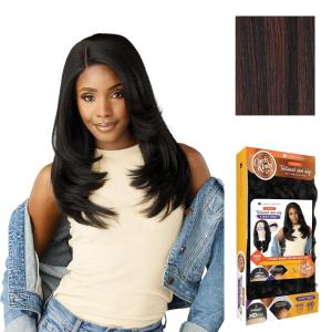 imageSensationnel Curls Kinks and Co Kinkyedges Wig  Kinky Blow Out 20 Inch Y Part Lace Natural Kinky Edge textured Hairline for Natural 3B to 4C Hair Textures 1 JETBLACKF1B33