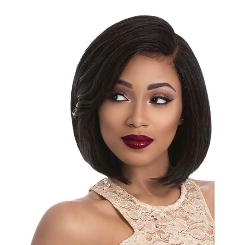 imageSensationnel Empire perm yaki weave  14 inch human hair for weaving and sew in styles 1 JETBLACK1 JETBLACK