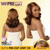imageSensationnel Butta Lace Precut Wig  Unit 20 Glueless Extra Wide 5 Inch Deep Parting Synthetic Pre Tweezed Smaller Knot Hairline COLORFLIPMOCHACCINOCOLORFLIPBERRY