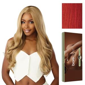 imageSensationnel Bare Lace 13X3 Lacewig  Unit 2 Lacefrontal Glueless Synthetic 180 Degree Preplucked Hairline 1 JETBLACKREDCOPPER