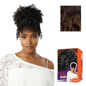 imageSensationnel Lulu Bun Updo Hairextensions  Unit 8 Synthetic 3x35 HD Lace Parting Quick and Easy Wear Hair Wig Piece 1 JETBLACKF1B30