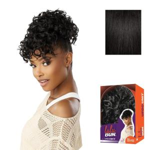 imageSensationnel Lulu Bun Updo Hairextensions  Unit 9 Synthetic 3x35 HD Lace Parting Quick and Easy Wear Hair Wig Piece 1 JETBLACK1B OFFBLACK