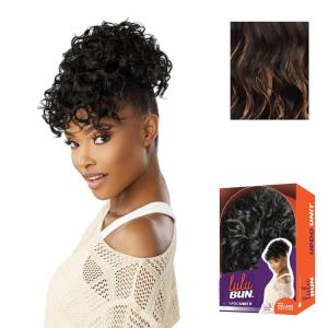 imageSensationnel Lulu Bun Updo Hairextensions  Unit 9 Synthetic 3x35 HD Lace Parting Quick and Easy Wear Hair Wig Piece 1 JETBLACKF1B27