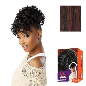 imageSensationnel Lulu Bun Updo Hairextensions  Unit 9 Synthetic 3x35 HD Lace Parting Quick and Easy Wear Hair Wig Piece 1 JETBLACKF1B350