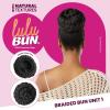 imageSensationnel Lulu Bun Hair Extensions  Braided Bun Unit 1 with Clips and Drawstring Easy Wear Protective Style Synthetic Hairpiece 1 JETBLACKF1B27