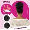 imageSensationnel Lulu Bun Hair Extensions  Textured Bun Unit 1 with Clips and Drawstring Easy Wear Protective Style Synthetic Hairpiece 1 JETBLACKM44