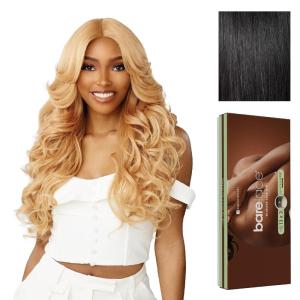 imageSensationnel Bare Lace 13X3 Lacewig  Unit 1 Lacefrontal Glueless Synthetic 180 Degree Preplucked Hairline 1 JETBLACK1 JETBLACK