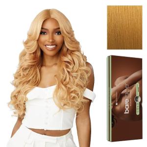imageSensationnel Bare Lace 13X3 Lacewig  Unit 1 Lacefrontal Glueless Synthetic 180 Degree Preplucked Hairline 1 JETBLACKSUNFLOWERBLONDE