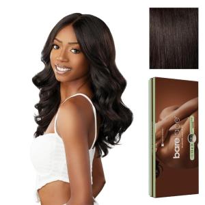 imageSensationnel Bare Lace 13X3 Lacewig  Unit 3 Lacefrontal Glueless Synthetic 180 Degree Preplucked Hairline 1 JETBLACK2 DARKBROWN