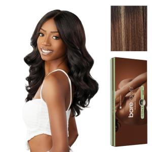 imageSensationnel Bare Lace 13X3 Lacewig  Unit 3 Lacefrontal Glueless Synthetic 180 Degree Preplucked Hairline 1 JETBLACKBALAYAGECARAMEL