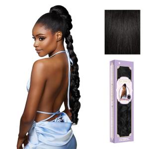 imageSensationnel Glamora Glam Updo Hairpiece  Unit 1 Ready to Wear Synthetic with Adjustable Drawstring Cap 1 JETBLACK1B OFFBLACK