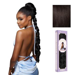 imageSensationnel Glamora Glam Updo Hairpiece  Unit 1 Ready to Wear Synthetic with Adjustable Drawstring Cap 1 JETBLACK2 DARKBROWN