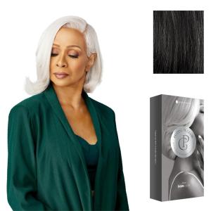 imageSensationnel Platinum Glow 13X6 Wig  Jasmine Lacefrontal Glueless human hair blend Preplucked Hairline 1 JETBLACKSHIMMERINGPEARL