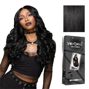 imageSensationnel HexDoll 13X4 Lace Wig  Elvira Lacefrontal Glueless Synthetic with Natural Density Preplucked Hairline 1 JETBLACK1 JETBLACK