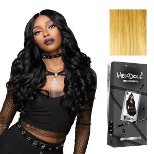 imageSensationnel HexDoll 13X4 Lace Wig  Elvira Lacefrontal Glueless Synthetic with Natural Density Preplucked Hairline 1 JETBLACKHONEYBLONDE